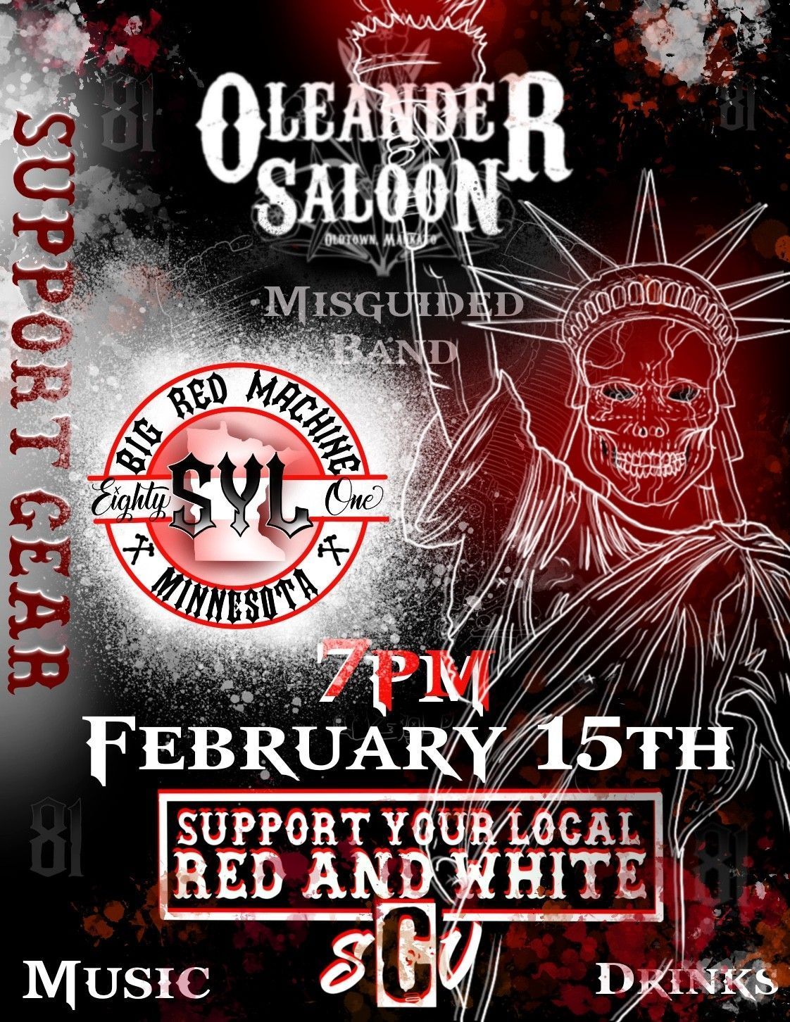 support gear at Oleander saloon 