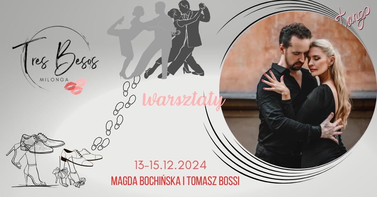 Tres Besos \u201cLevel Up\u201d 13-15 grudnia 2024 - warsztaty tanga: Magdalena Bochi\u0144ska i Tomasz Bossi