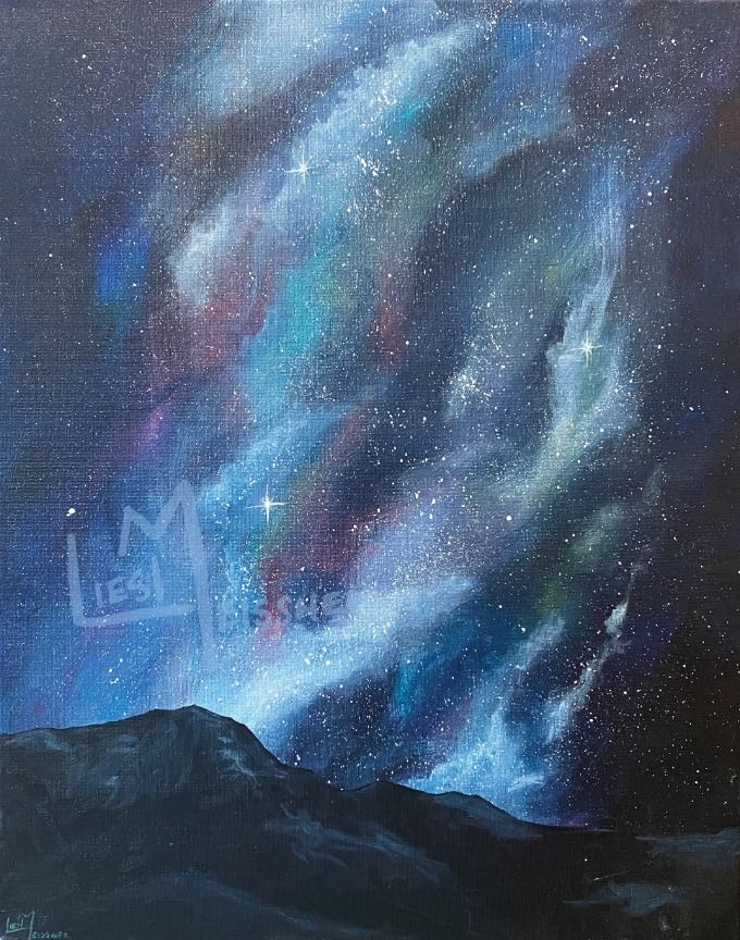 Galaxy Mountain - Beginner Acrylic Painting Class