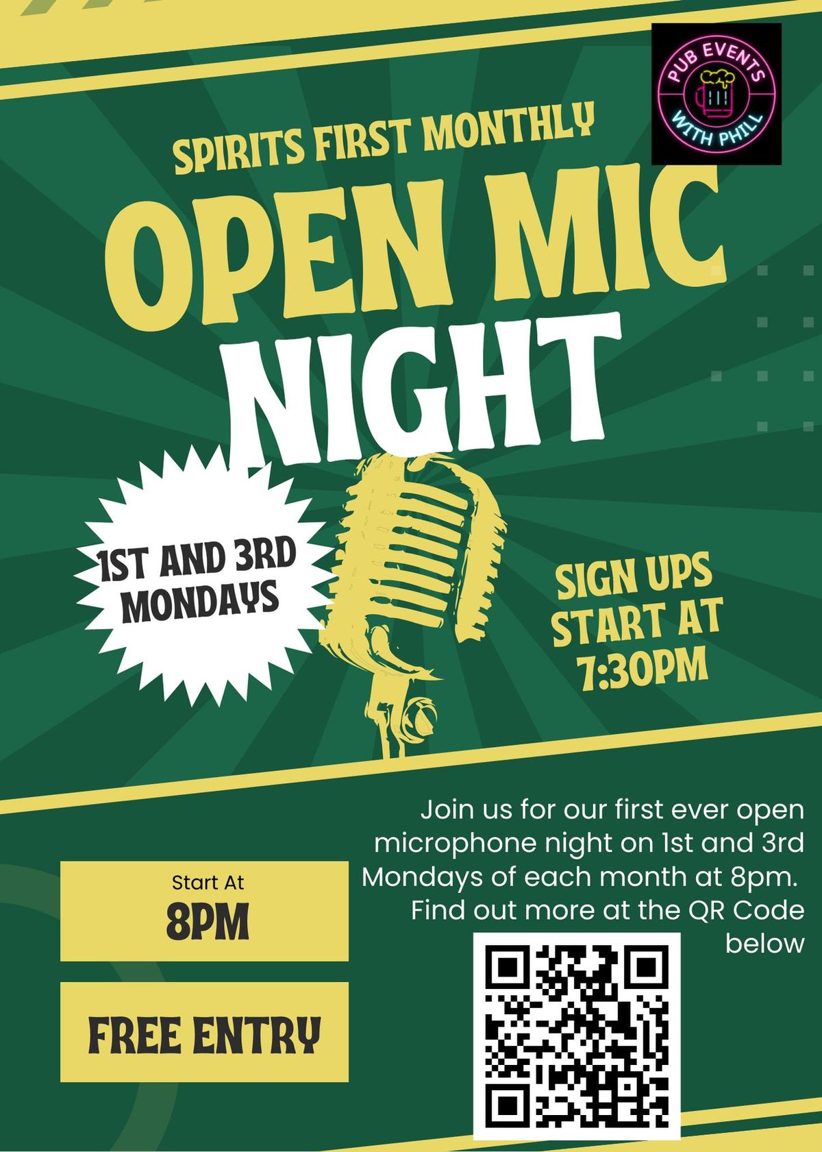 Open Mic Night at Spirits Bar