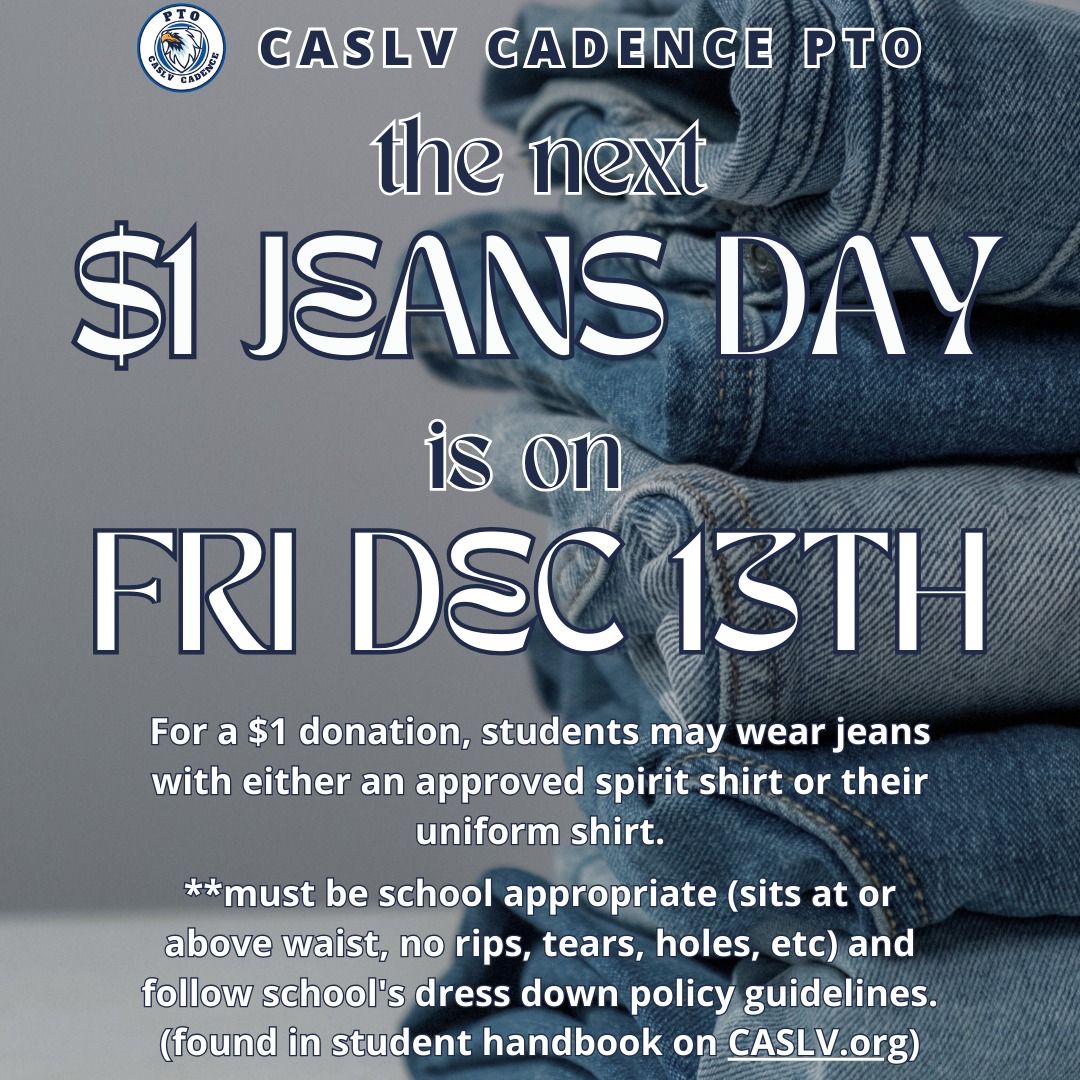 $1 Jeans Day - Supporting 6th Grade Initiatives 