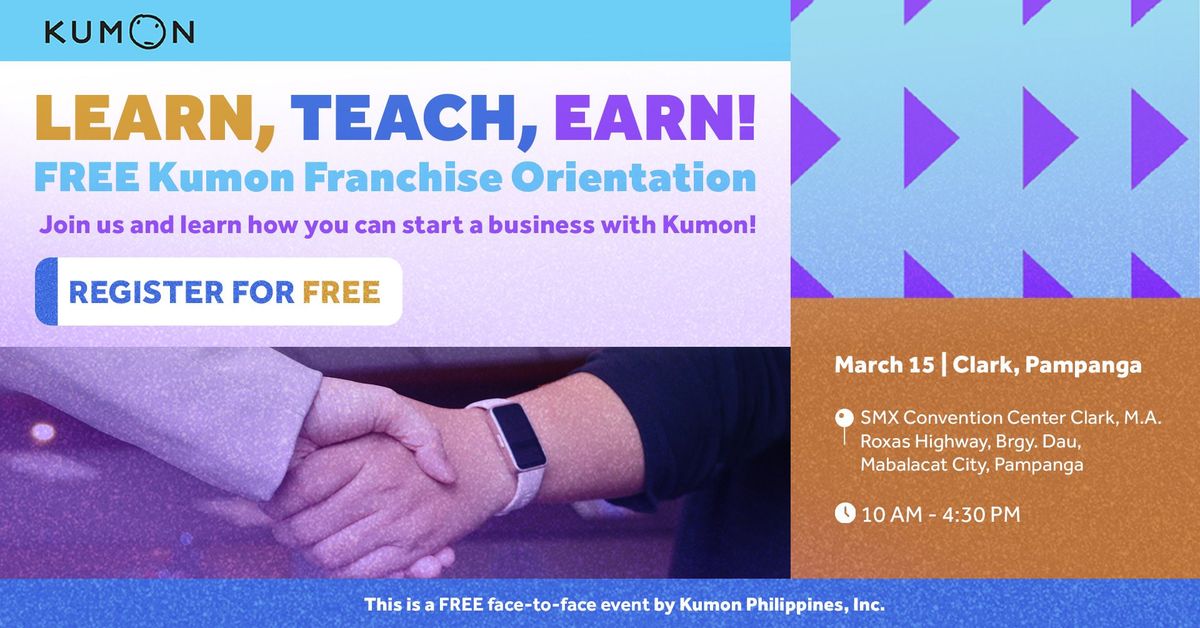 FREE Kumon Franchise Orientation - Pampanga