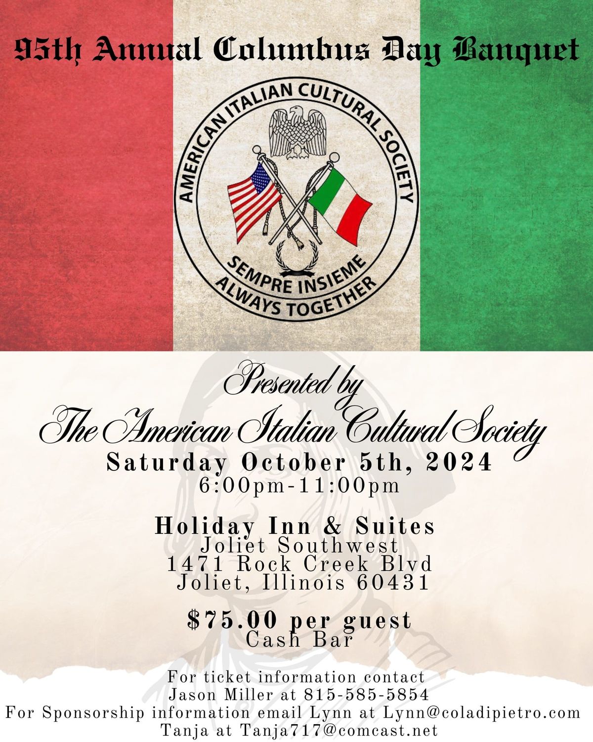 Our 95th Annual Columbus Day Banquet