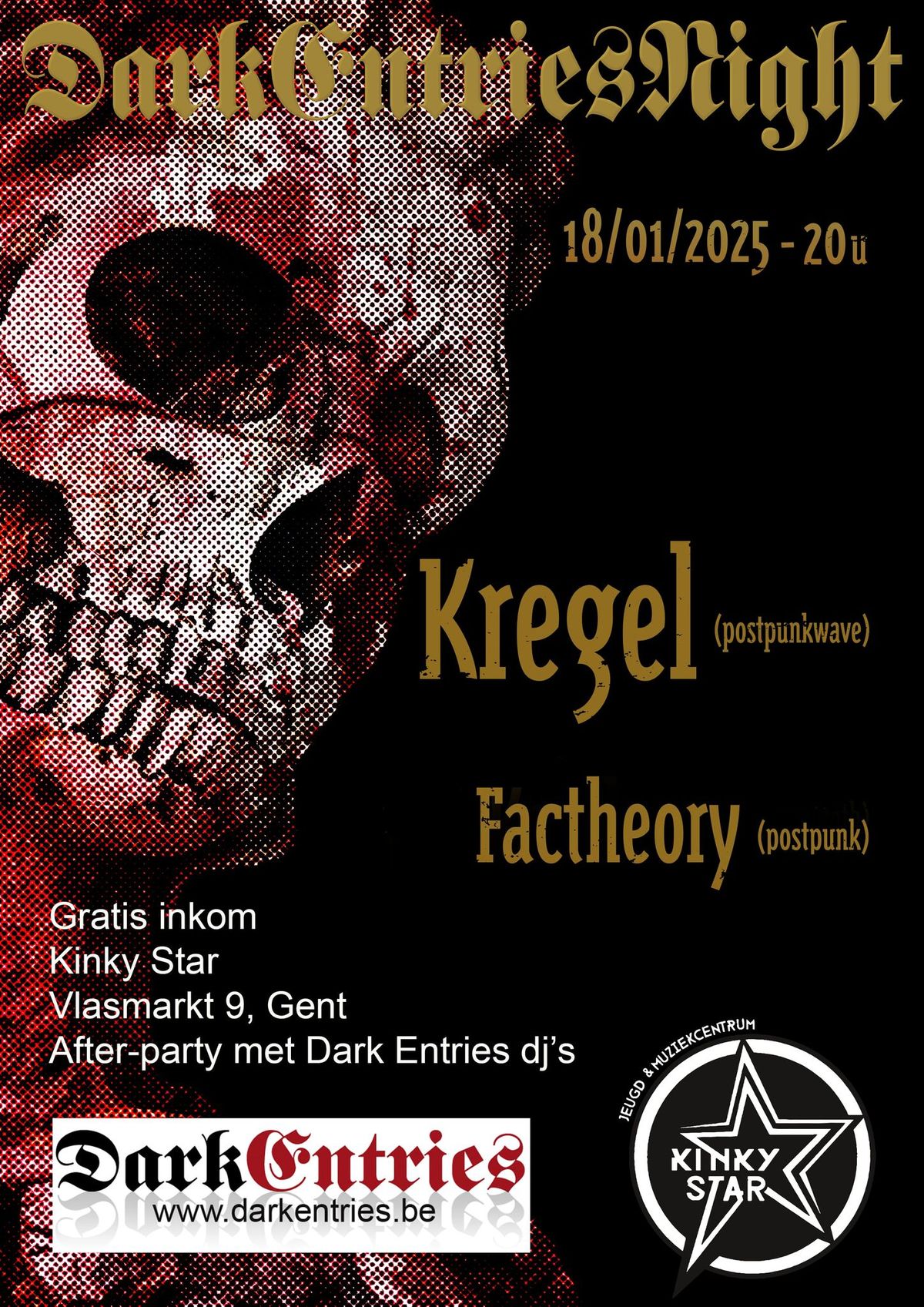 Dark Entries Night: Kregel en Factheory