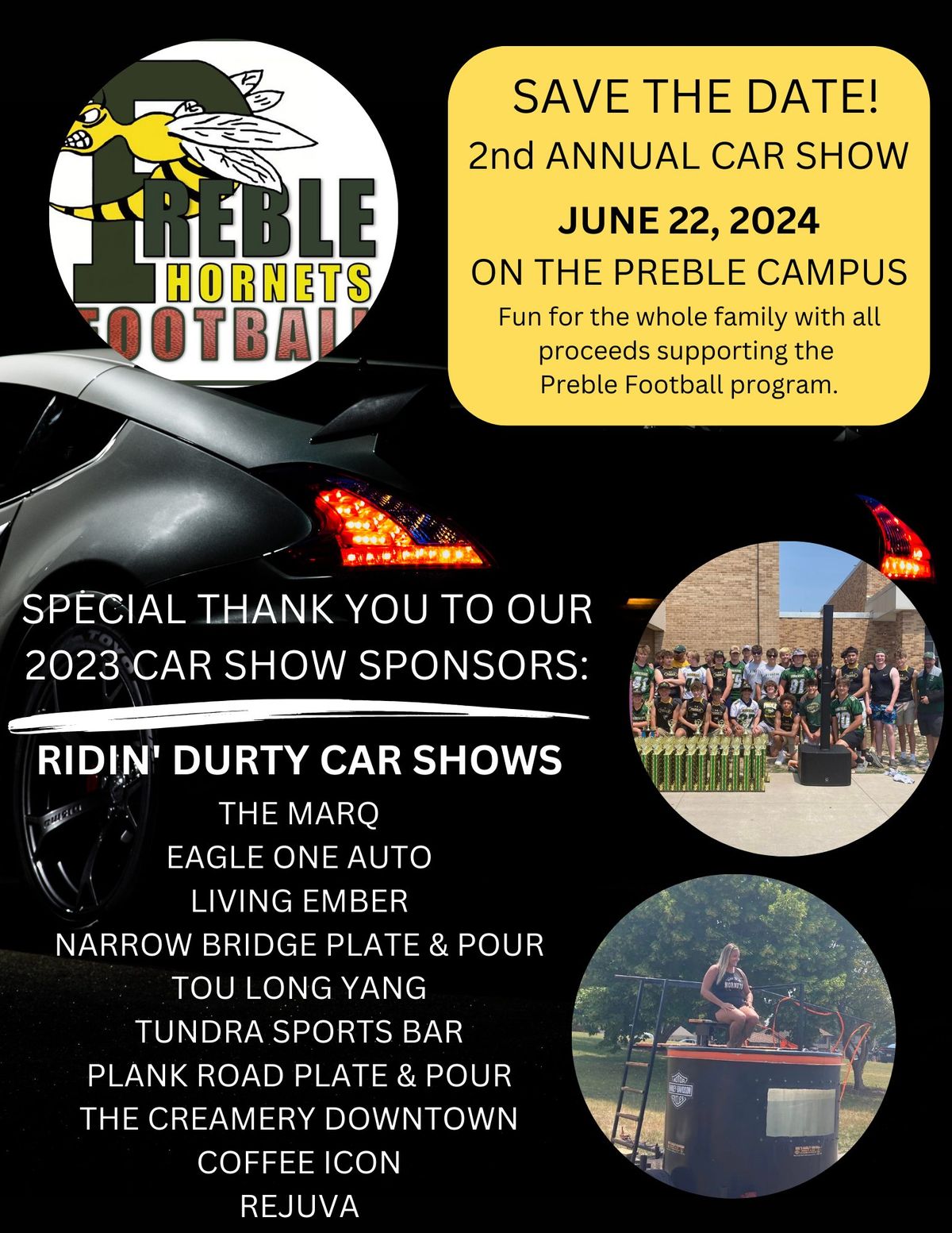 Preble Football's 2nd Annual Car Show