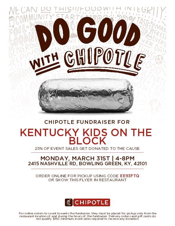 Chipotle Fundraiser for Kids on the Block