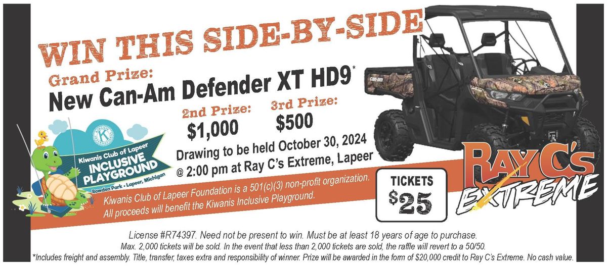 Kiwanis Can-Am SXS Raffle