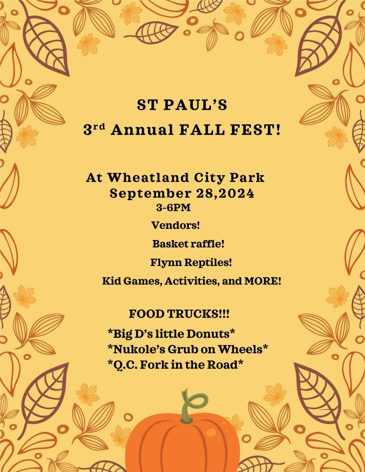 St. Paul's 3rd Annual Fall Fest! 