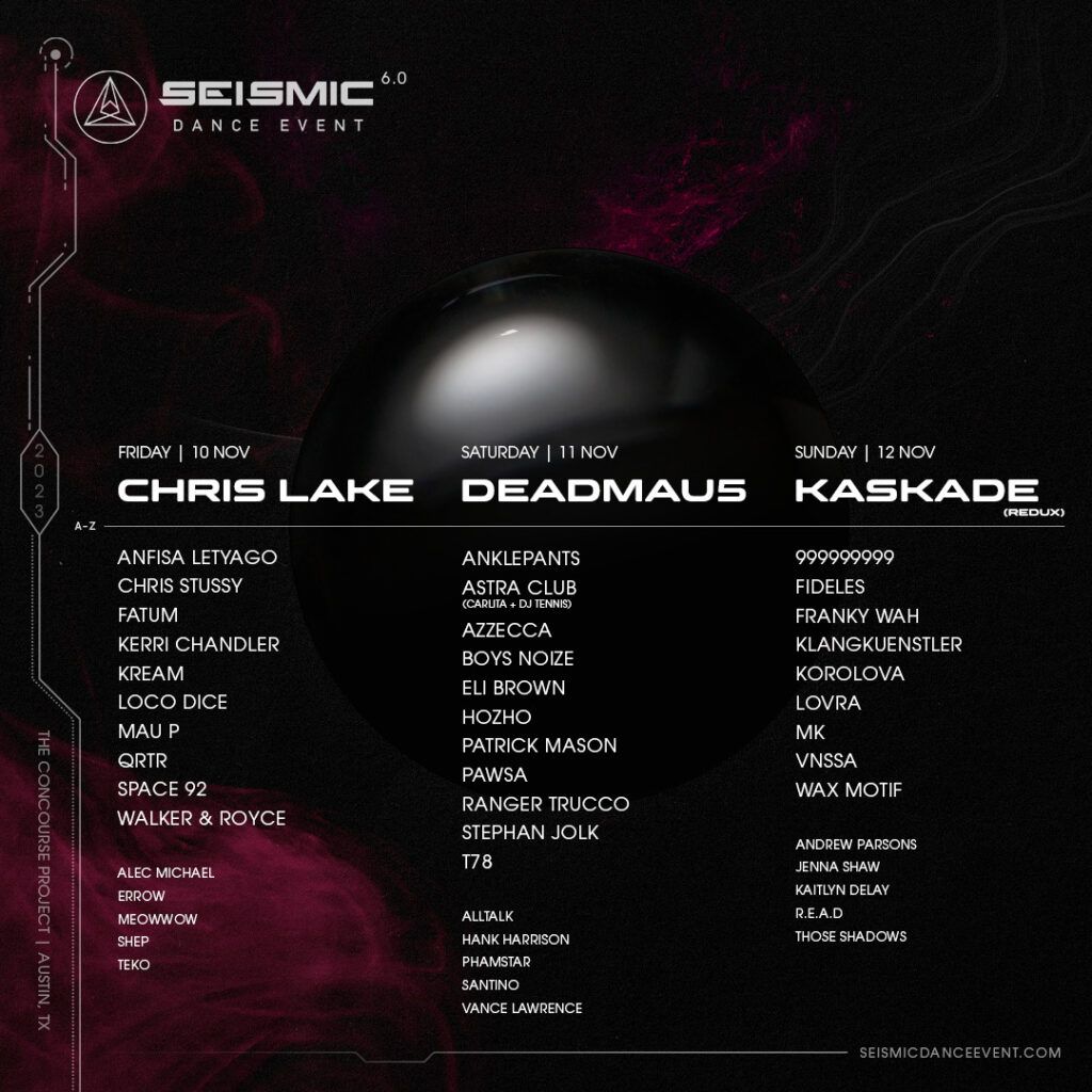 Seismic Dance Event - Friday