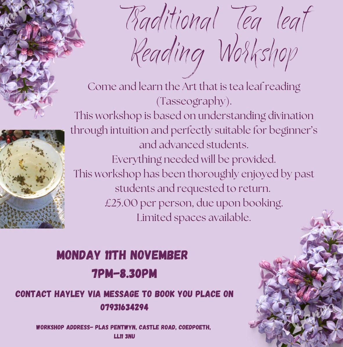 Tea leaf Reading Workshop