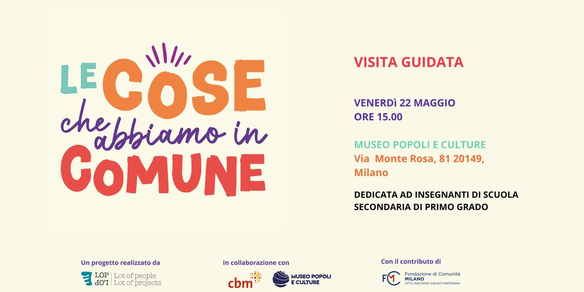Visita guidata per insegnanti al Museo Popoli e culture