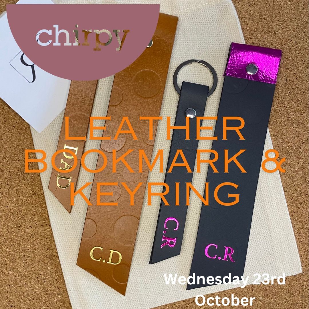 Personalised Leather Bookmark and Keyring