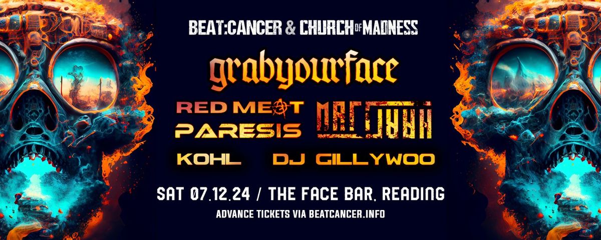 Beat:Cancer Vs COFM Reading Ft Grab Your Face, Matt Hart, Red Meat, Paresis, Dj Gillywoo & Kohl