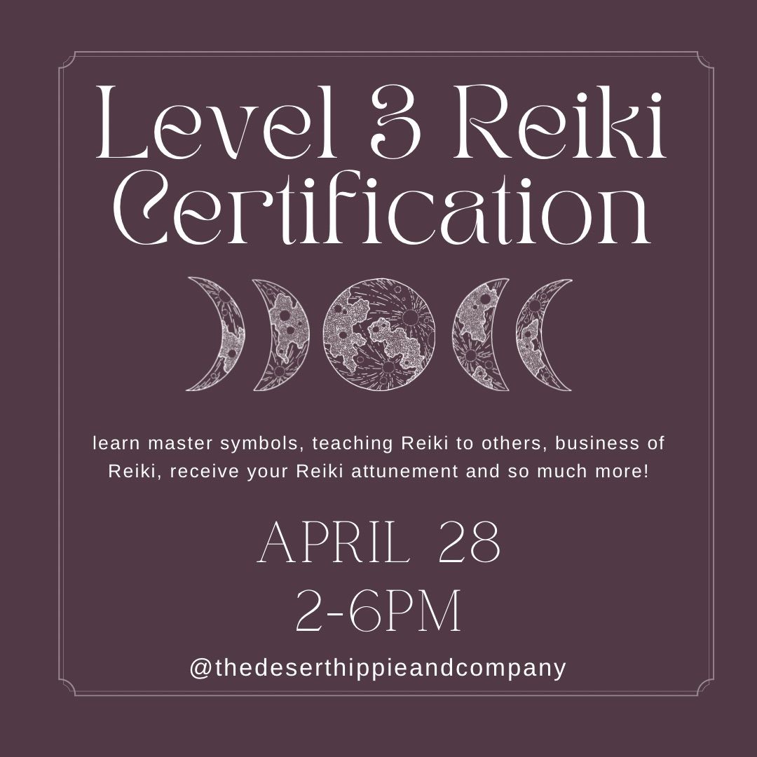 Level 3 Reiki Certification 