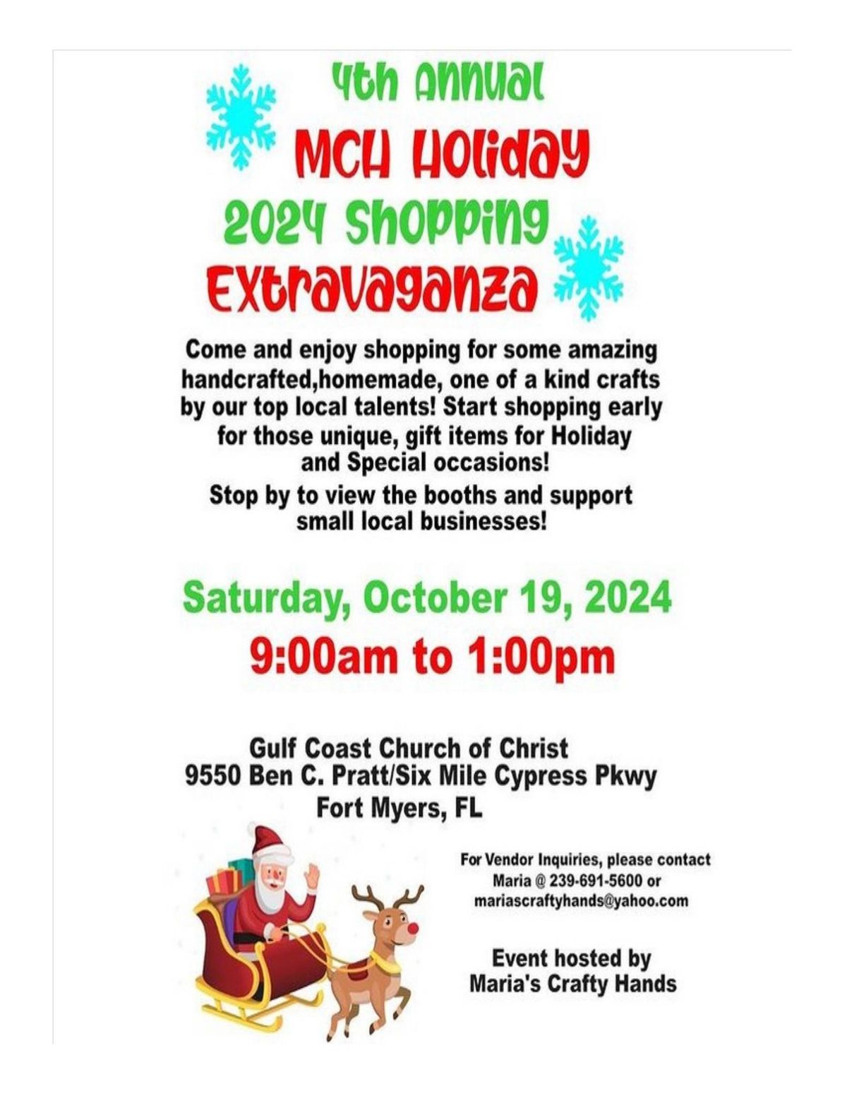 4th Annual MCH Holiday 2024 Shopping Extravaganza