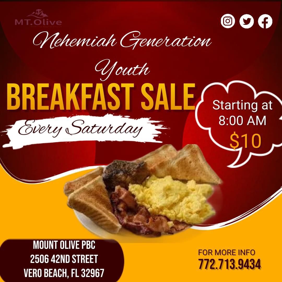 Nehemiah Generation Breakfast Sale