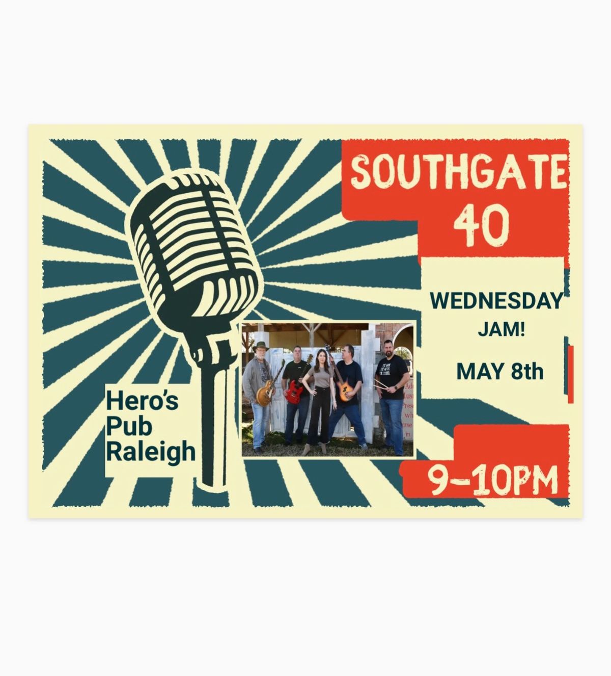 Southgate 40 Wednesday Night Jam at Hero\u2019s Pub
