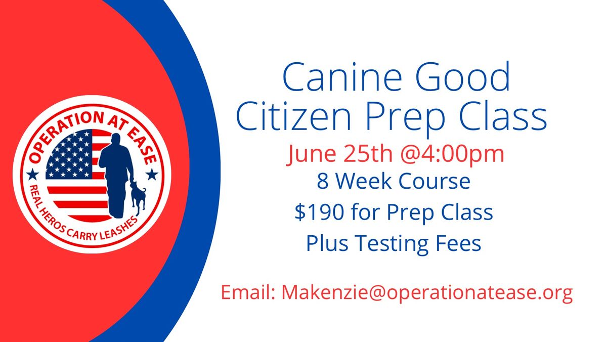 Canine Good Citizen Prep Class