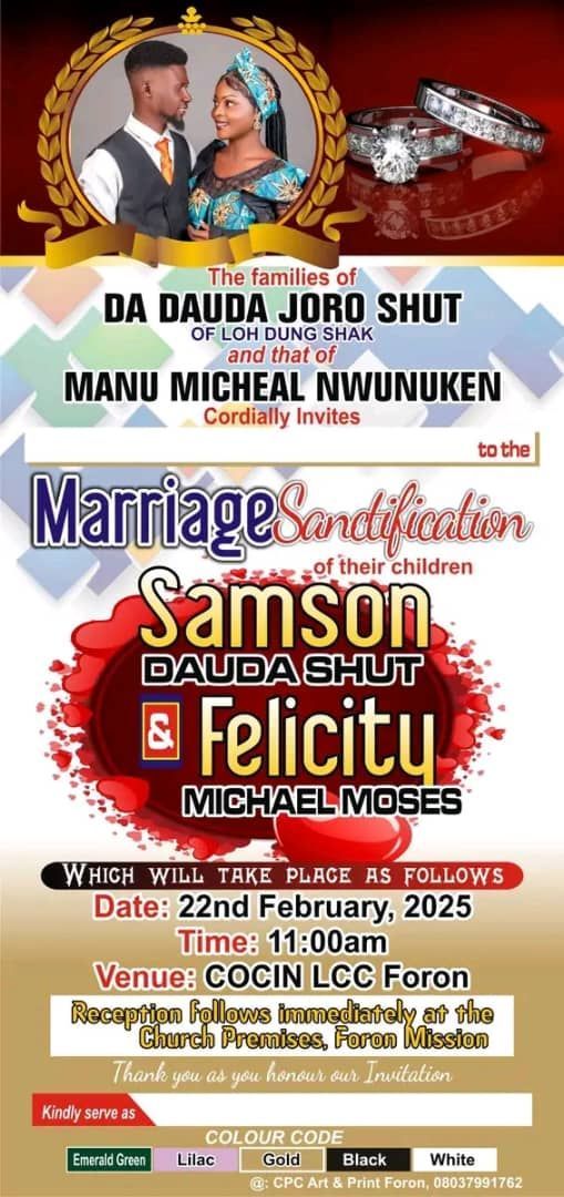 MarriageSandification of DAUDA SHUT & Felicitu MICHAELMOSE