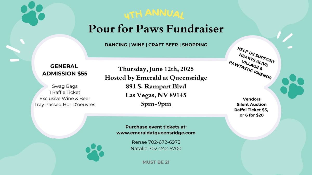 4th Annual Pour for Paws Fundraiser