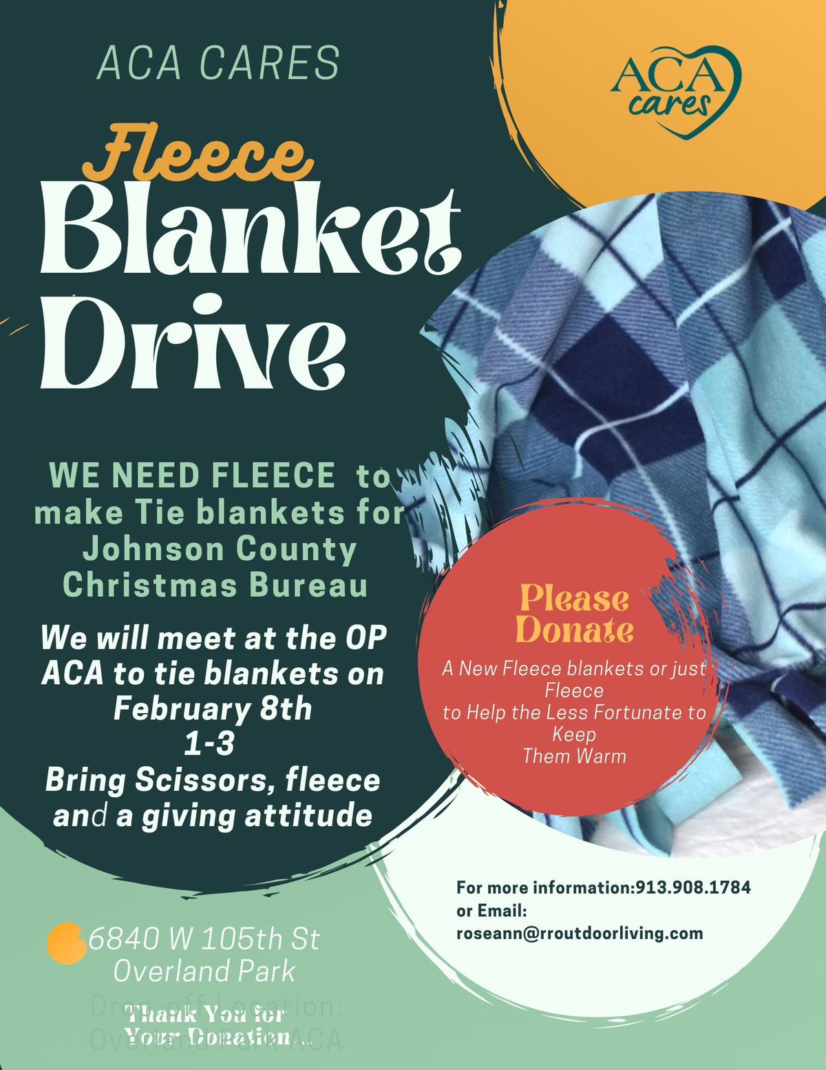 Fleece Blanket Drive Party for JCCB.org  