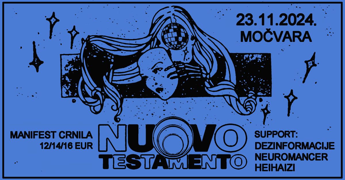 Synth pop\/synthwave\/punk gig: Nuovo Testamento, Dezinformacije, Heihaizi i Neuromancer u Mo\u010dvari