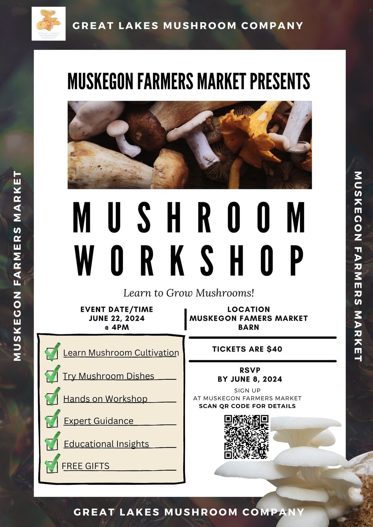 Muskegon Farmers Market Mushroom Workshop