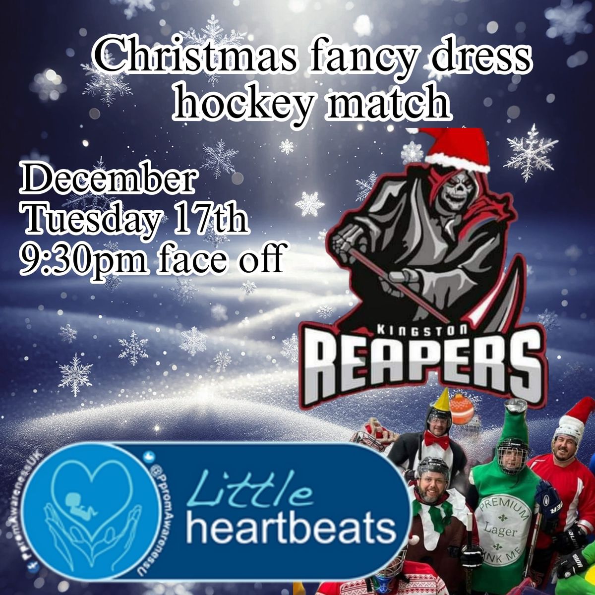 Christmas charity in house hockey match. in aid of little heart beats foundation. 