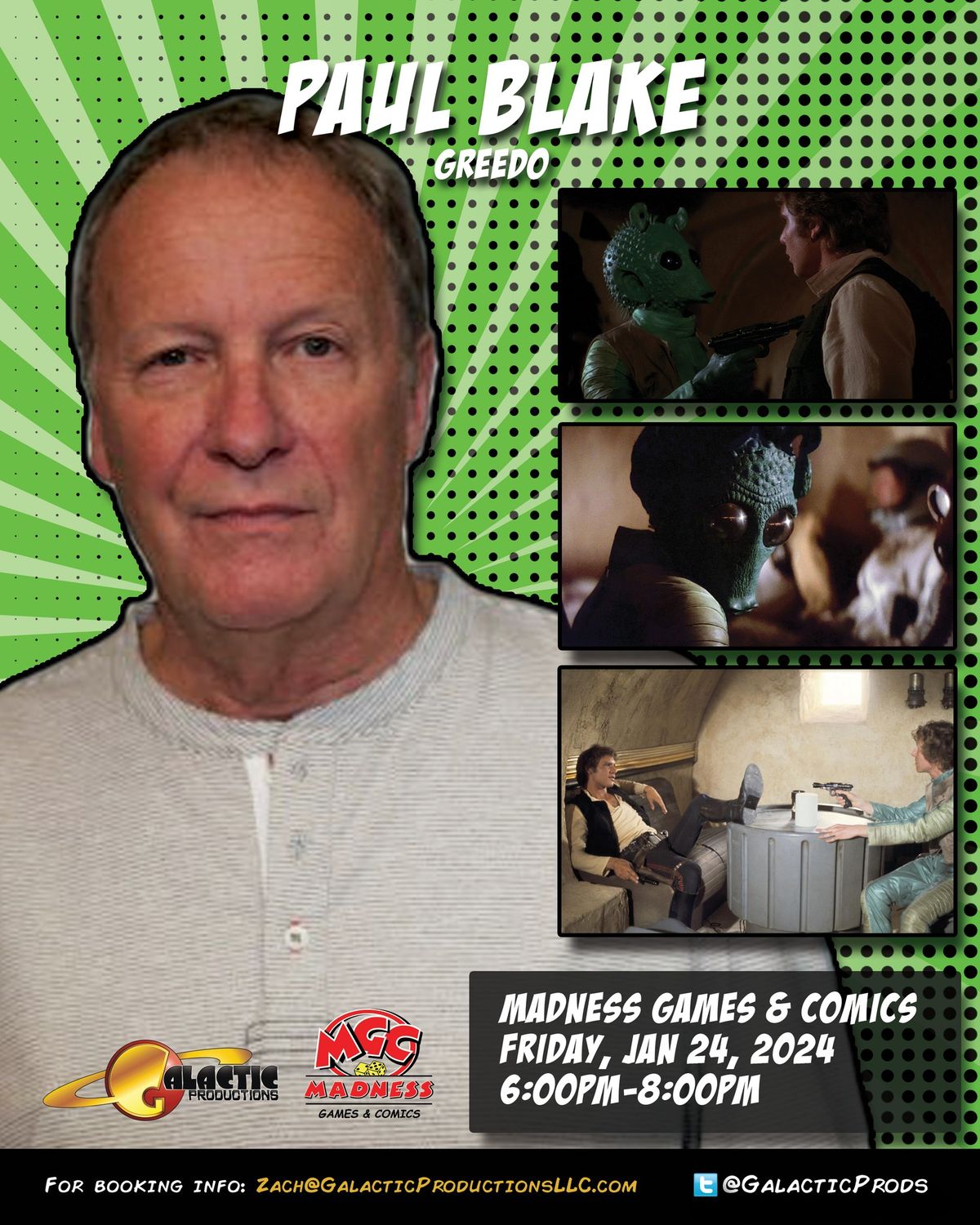 Plano, TX - Meet PAUL BLAKE best known as Greedo from Star Wars.