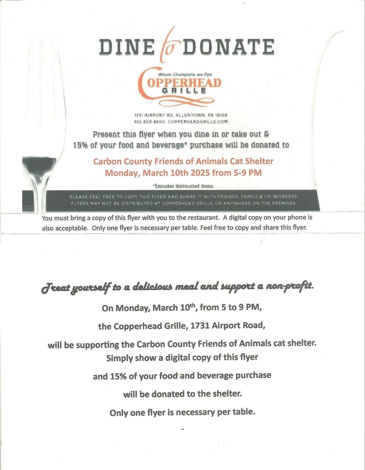 Dine to donate support Carbon County Friends Of Animals