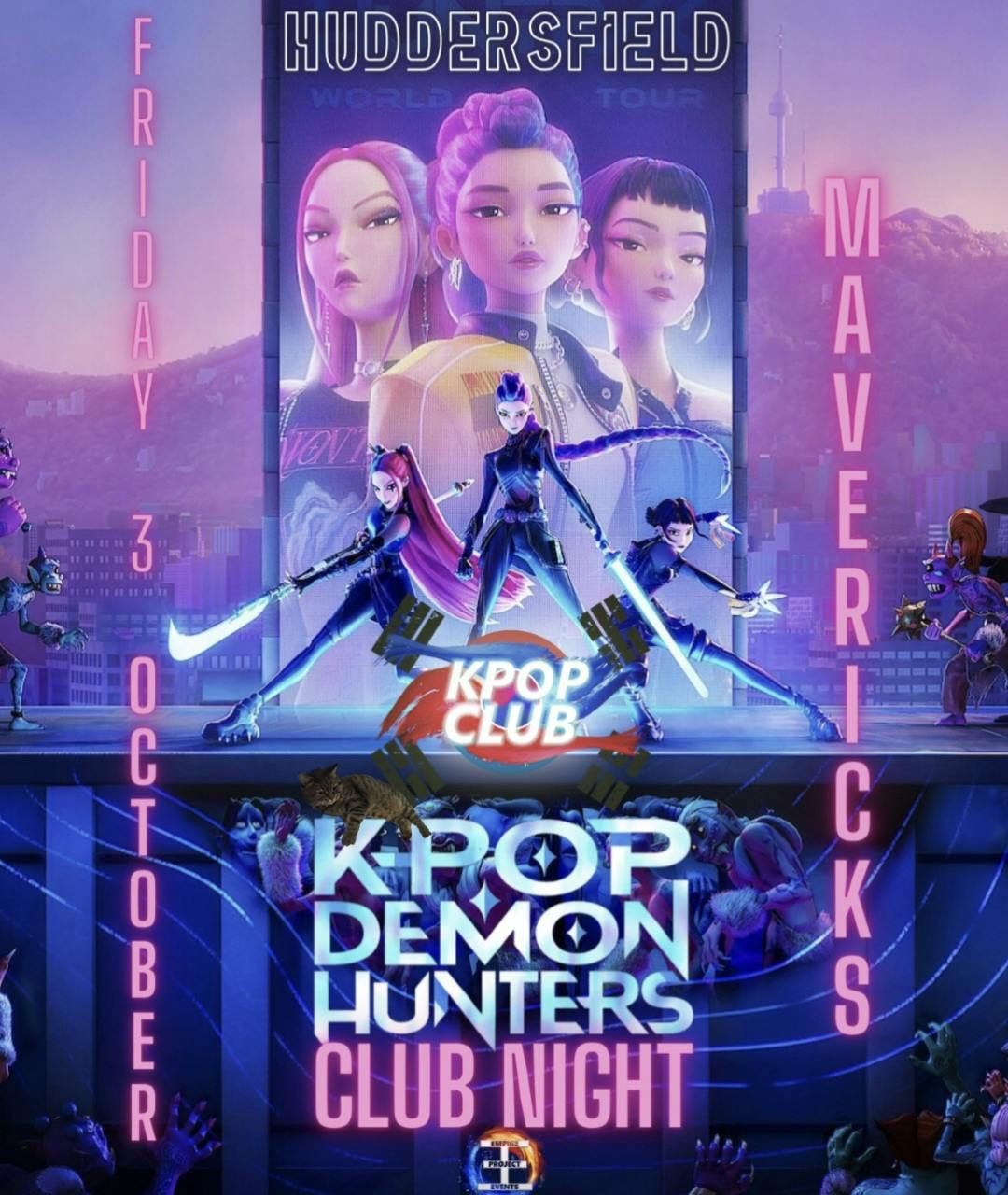 HUDDERSFIELD KPOP DEMON HUNTERS Club Night @ Mavericks with K-WAVE Soc: Freshers Welcome Party with DJ Armani Thai | KPop Club x Made In Asia | 2 Floors | KPop HipHop EDM | \u00a36 Tickets for Soc Members | 3\/10\/25 (TICKET ONLY)