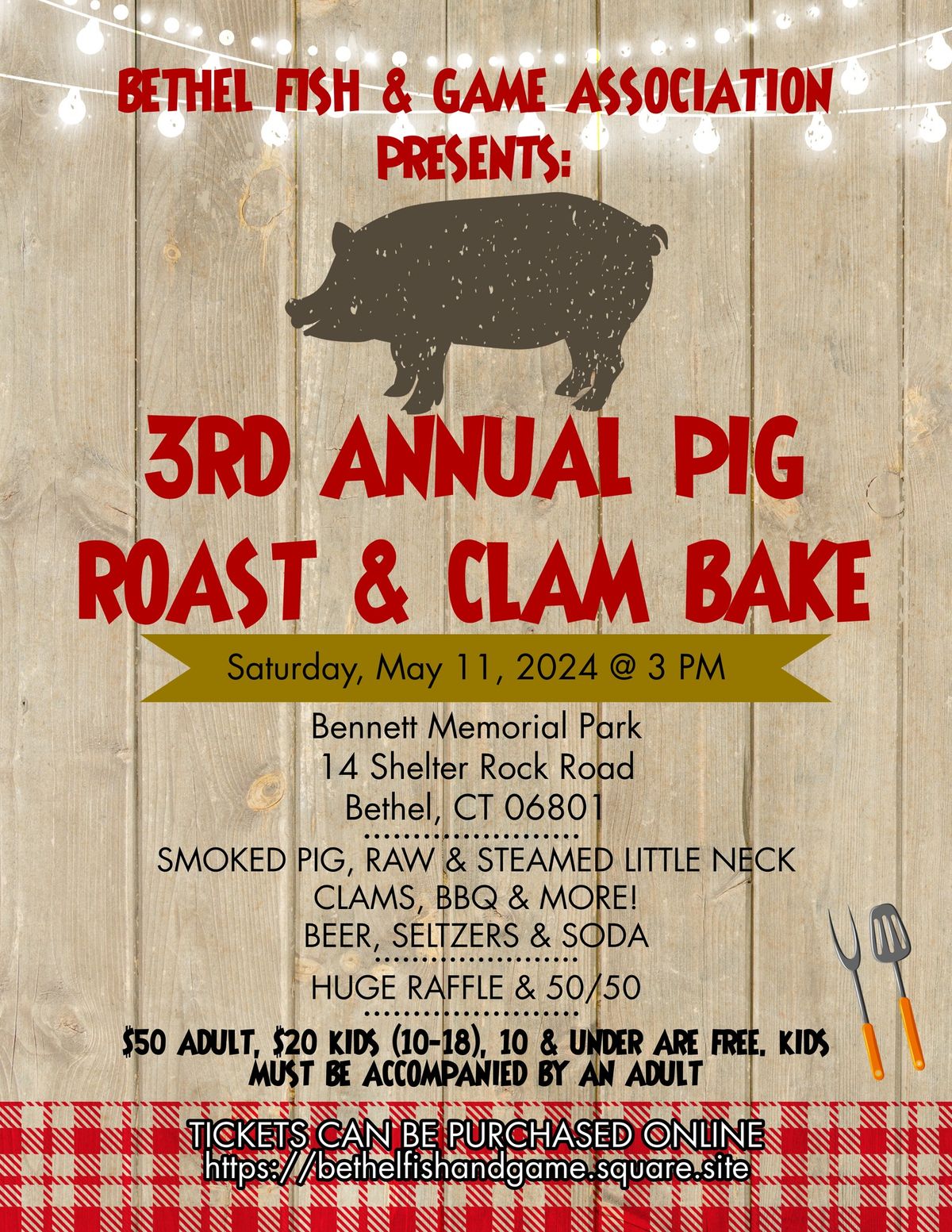 3rd Annual Pig Roast & Clam Bake 