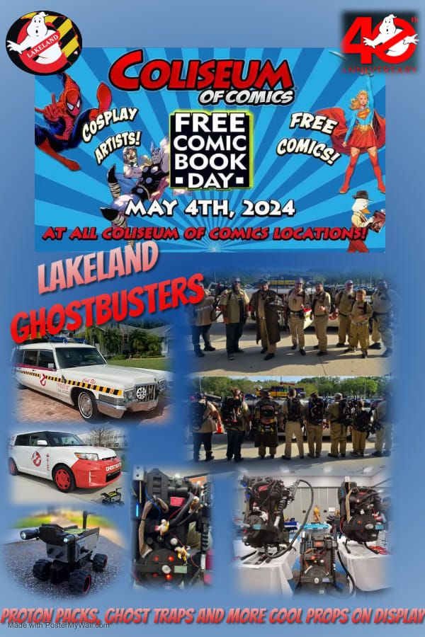 Meet Ghostbusters at coliseum on comics Free Comic book Day
