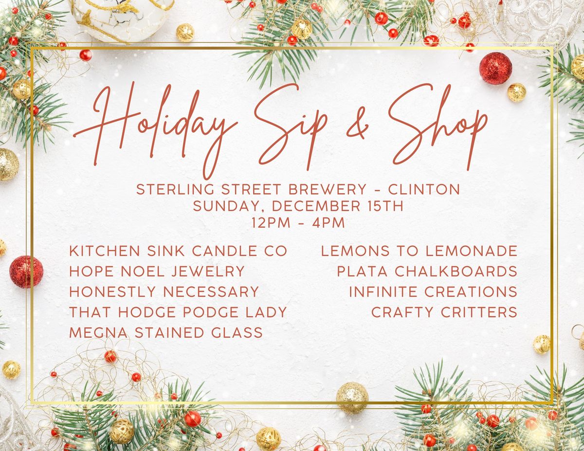 Holiday Sip & Shop at SSB Clinton