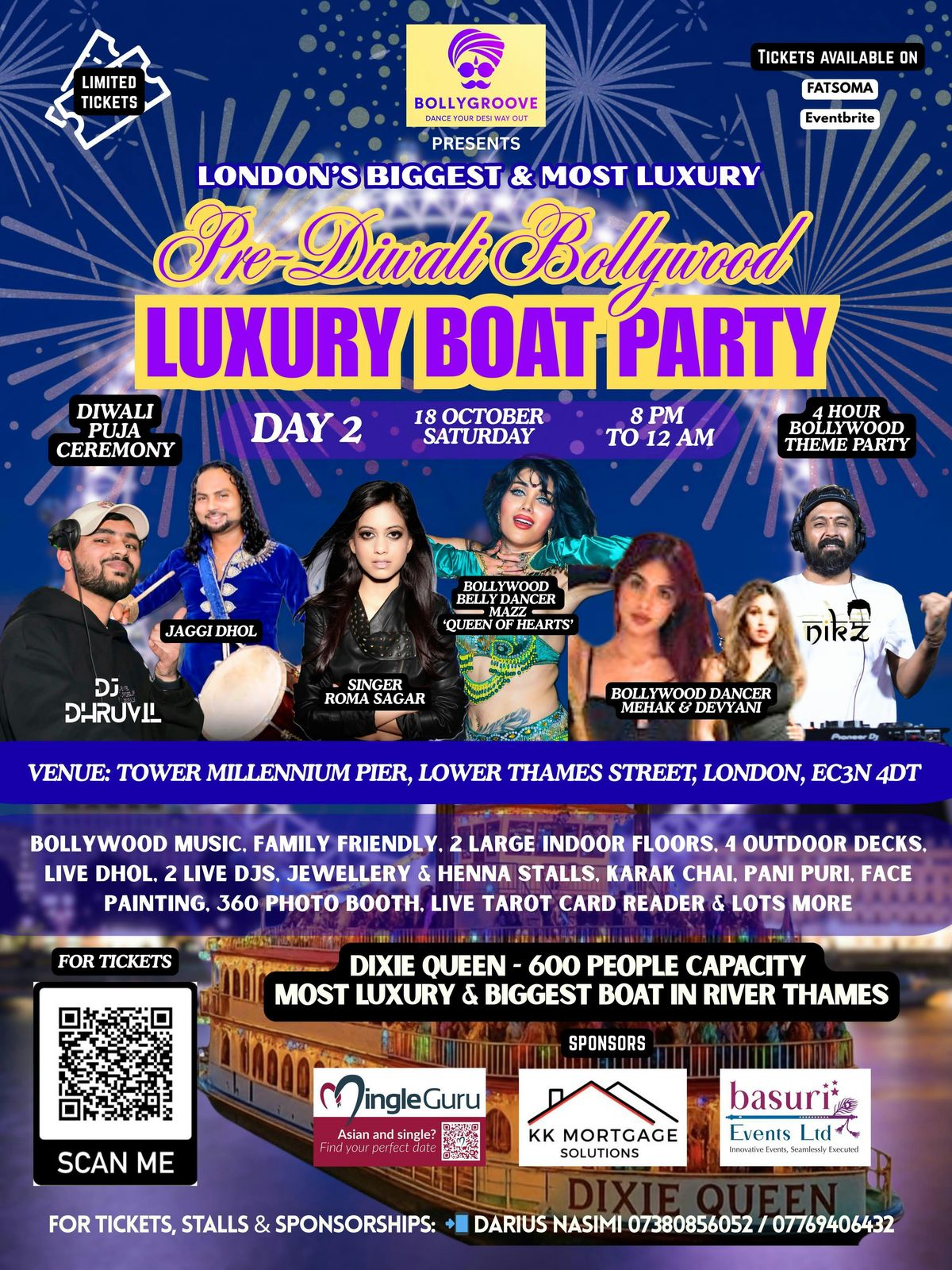 DAY 2 - LONDON'S BIGGEST & MOST LUXURY PRE-DIWALI BOLLYWOOD BOAT PARTY 2025