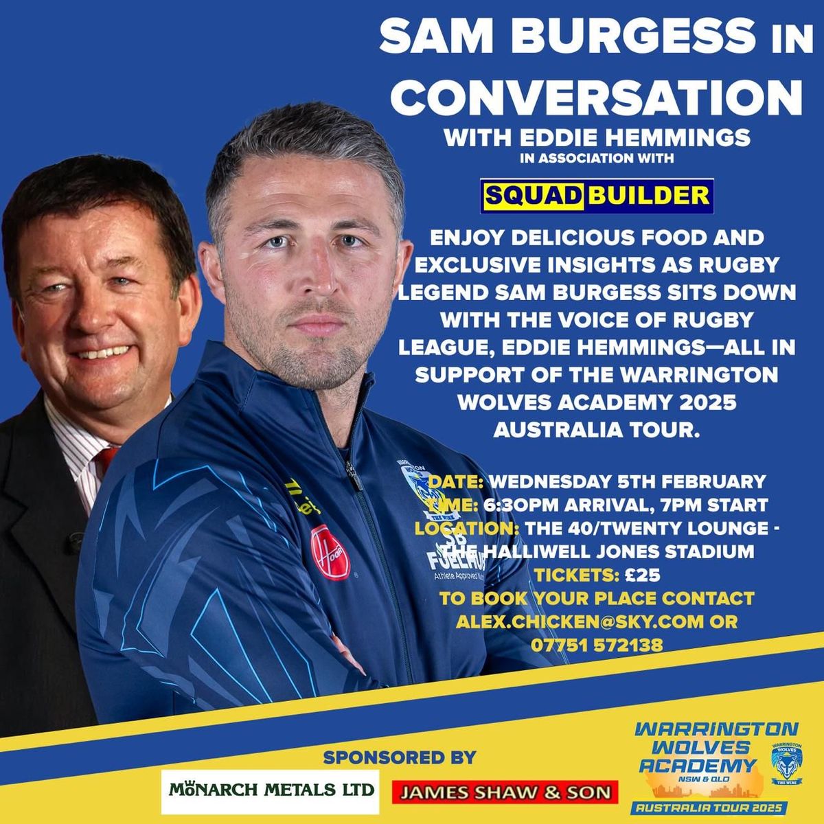 Sam Burgess in Conversation with Eddie Hemmings