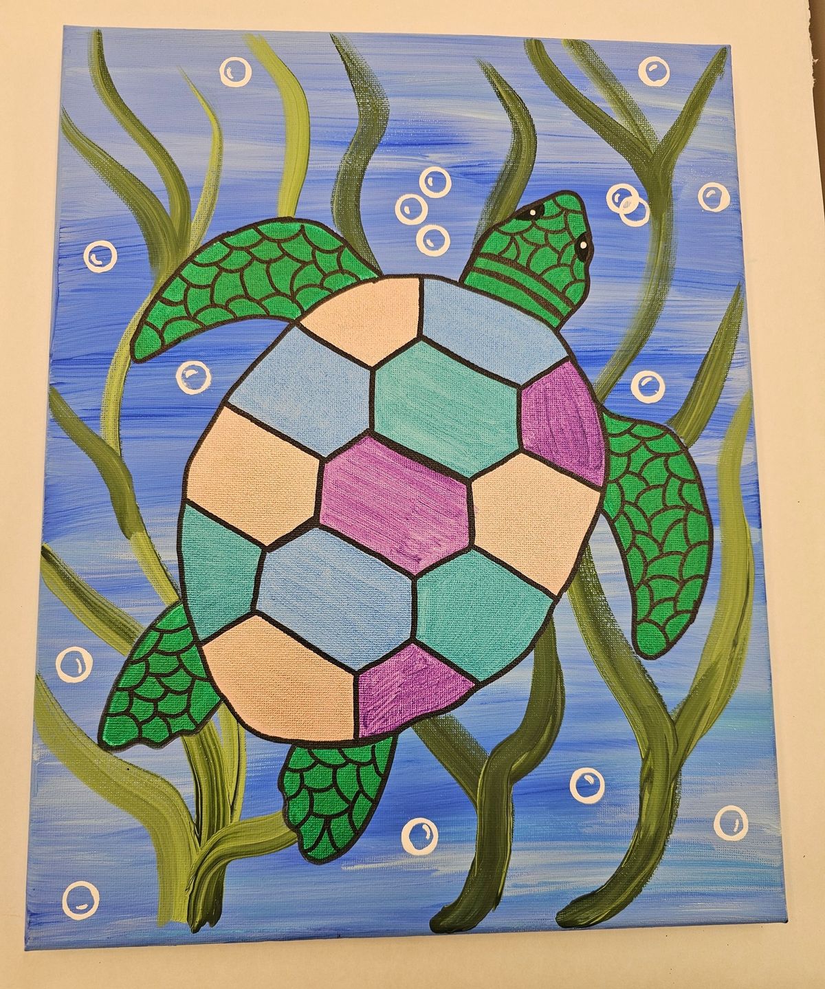 Mom and Me Sea Turtle Painting Class