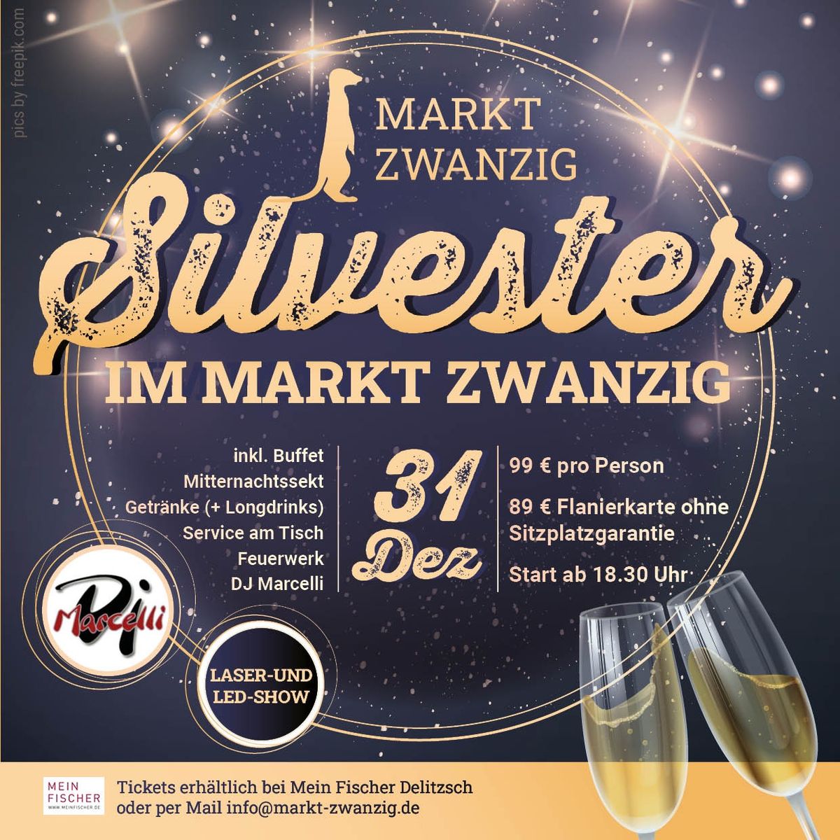 Silvester im Markt Zwanzig