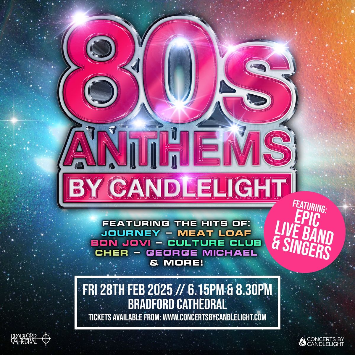 80s Anthems By Candlelight at Bradford Cathedral 