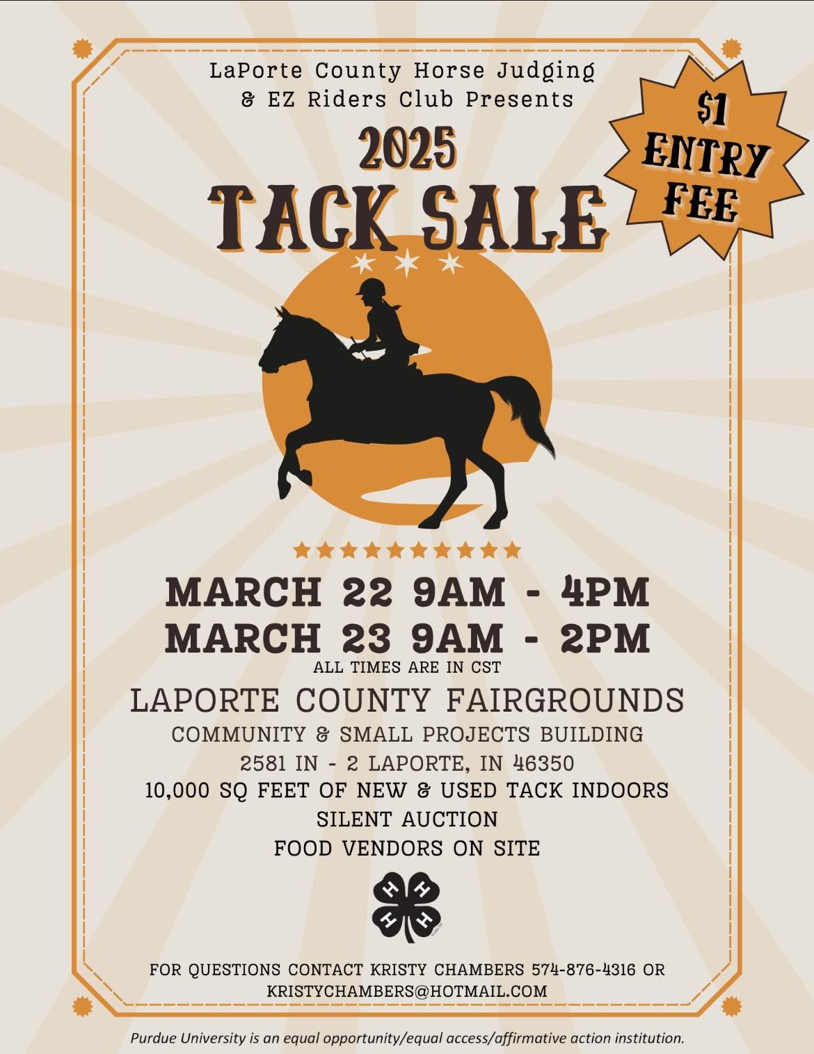 4th Annual 4-H Tack Sale!!