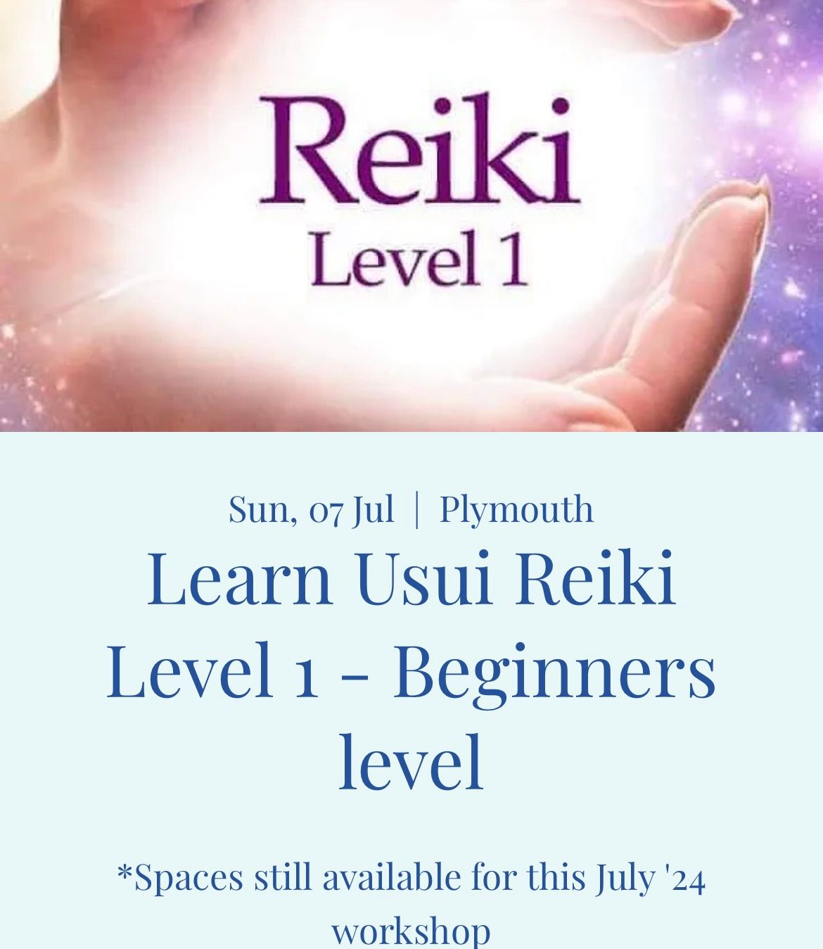 Learn Reiki level 1 - beginners level