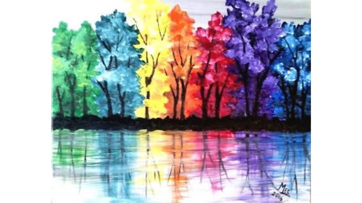 Fall Reflection - $3 Sangria Saturday @ Wine and Canvas Lansing