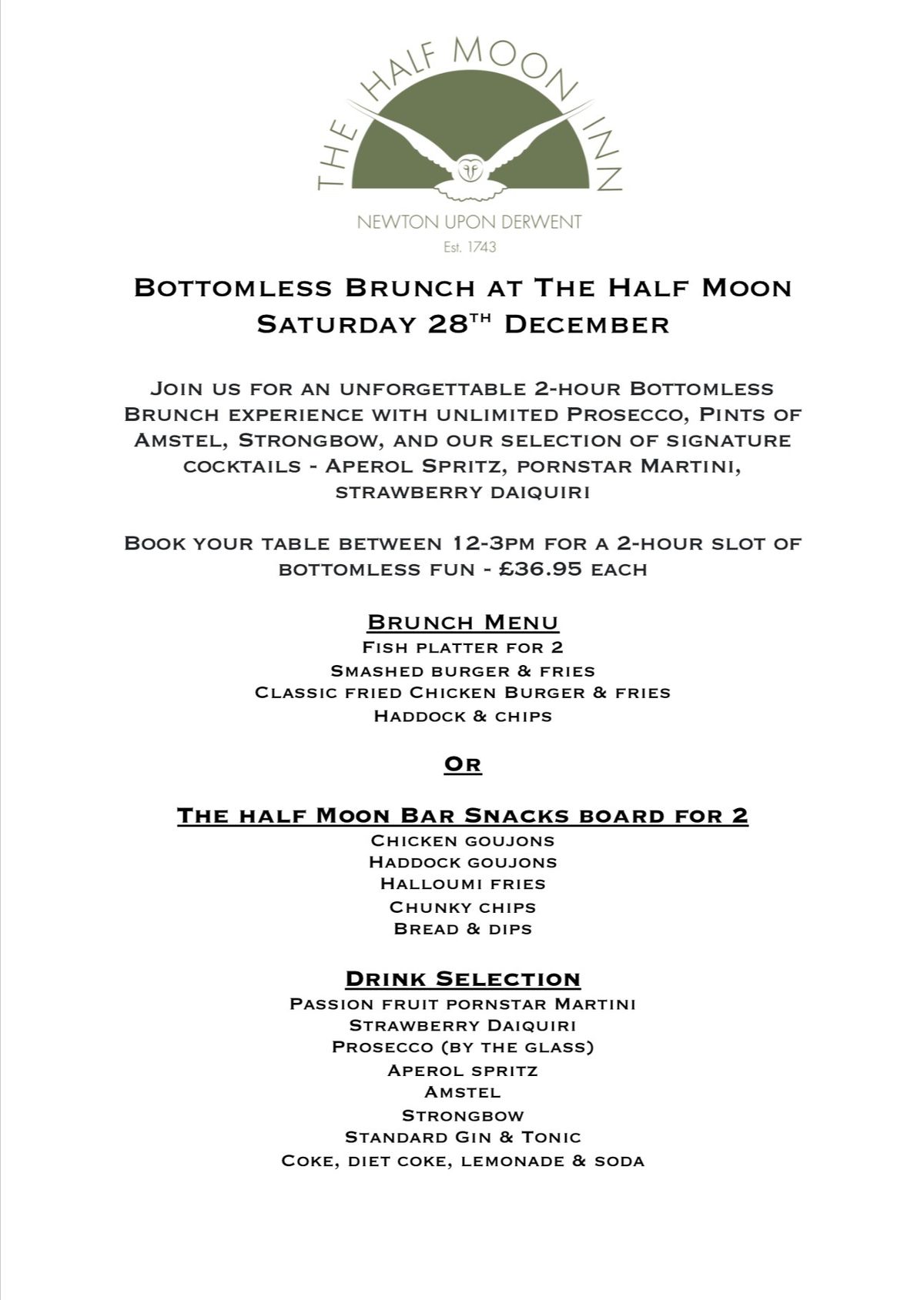 Half Moon Bottomless Brunch