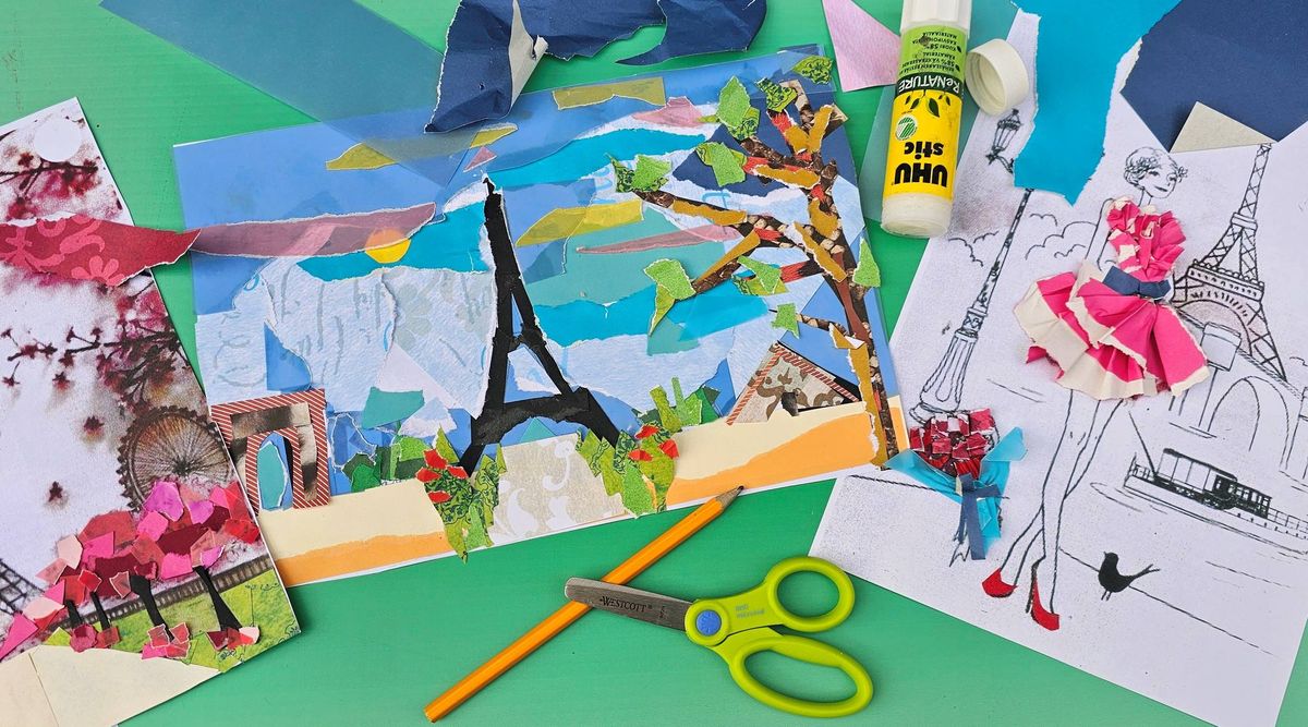 French summer collage (Mudgee Library, ages 6-12)