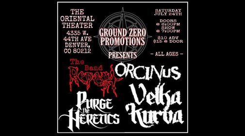 GZP: Velka Kurva, Orcinus, Purge The Heretics, The Band Repent