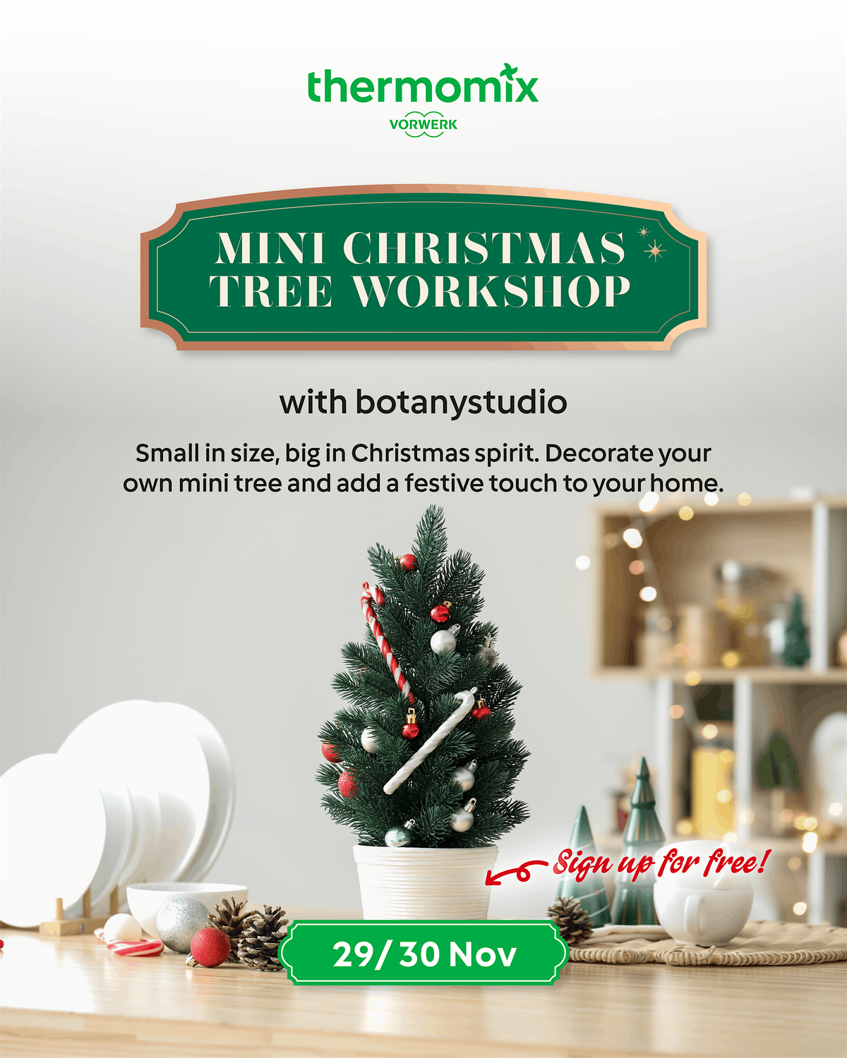 Thermomix Mini Christmas Tree Making Workshop