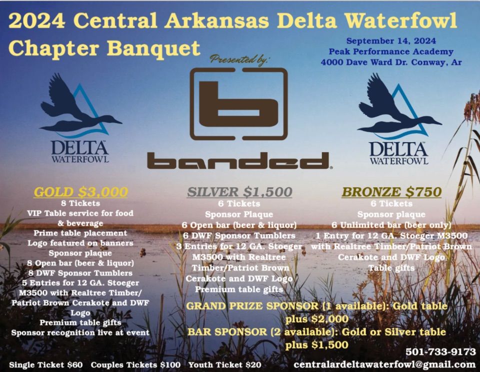 2024 Central Arkansas Chapter Delta Waterfowl Foundation Banquet