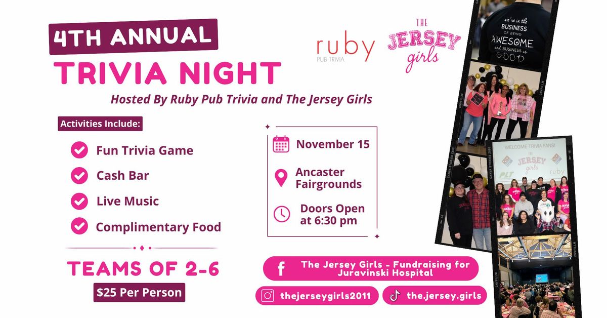 The Jersey Girls' 4rd Annual Trivia Night Fundraiser