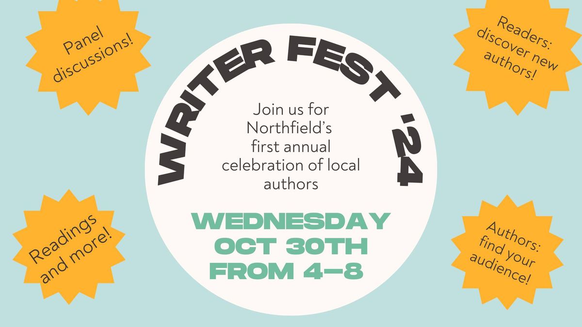 Writer Fest 2024, 210 Washington St, Northfield, MN, United States