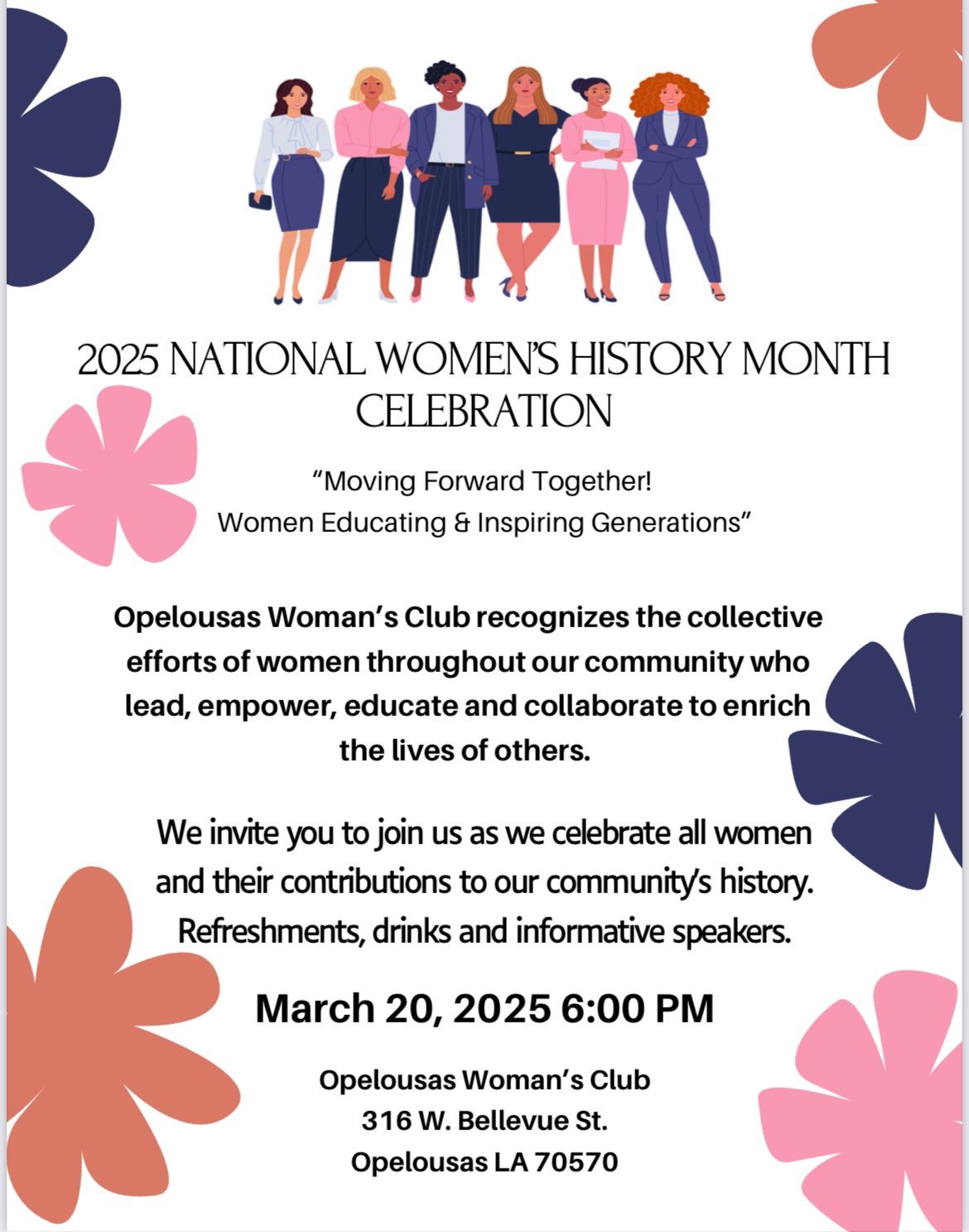 Opelousas Woman's Club: National Women's History Month Celebration